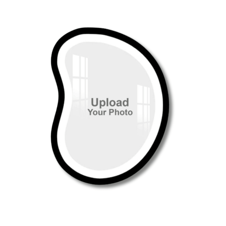 Bean Shape Portrait Dual Border Frame Acrylic Wall Photo