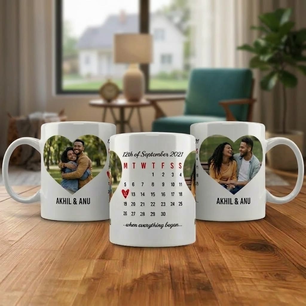 Personalized Valentine's Day Calendar Mug with Photo