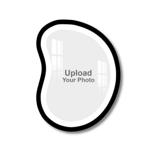 Bean Shape Portrait Dual Border Frame Acrylic Wall Photo