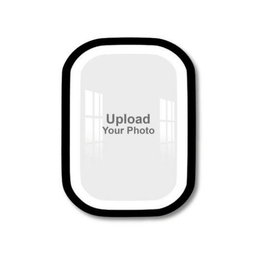 Extra Rounded Shape Portrait Dual Border Frame Acrylic Wall Photo
