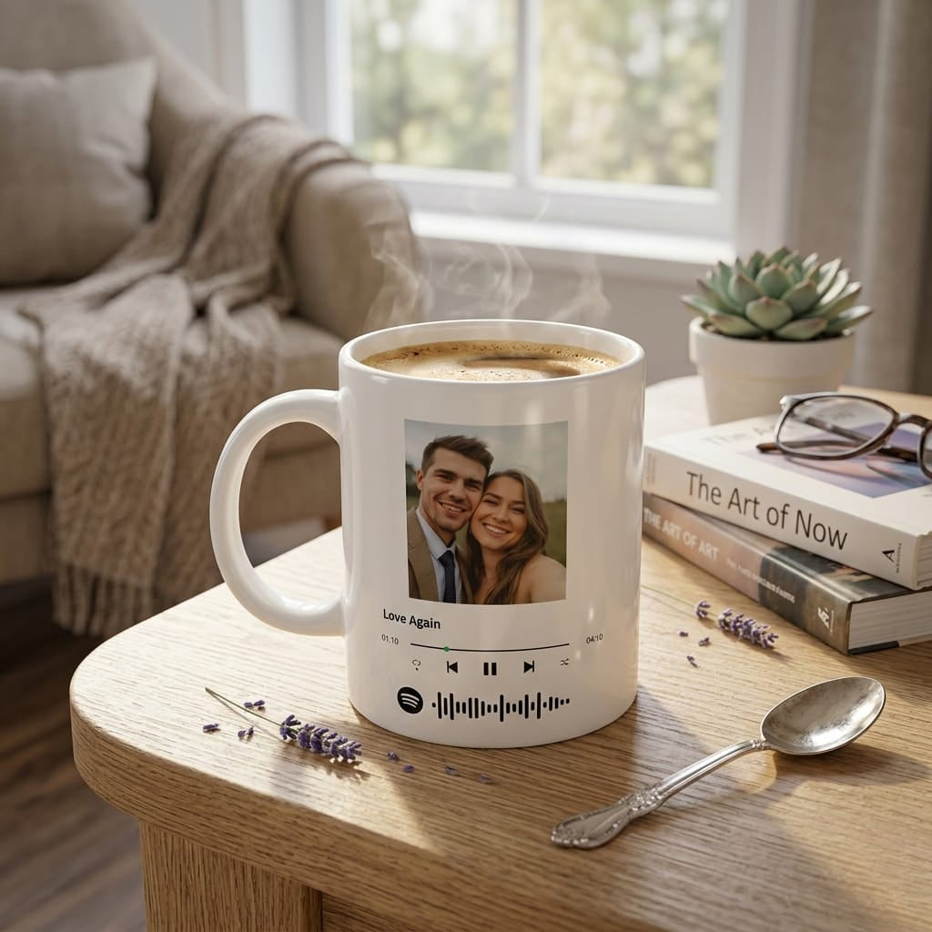 Personalized Photo Mug • Spotify Song And Name